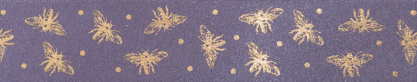 Sparkly Bee Ribbon 25mm: Various Colours