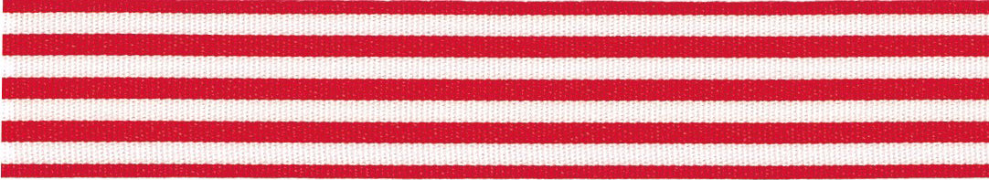 Woven Stripe Ribbon 25mm: Various Colours