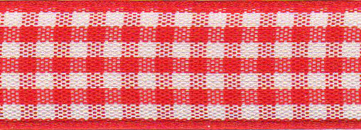Gingham Ribbon 25mm: Various Colours