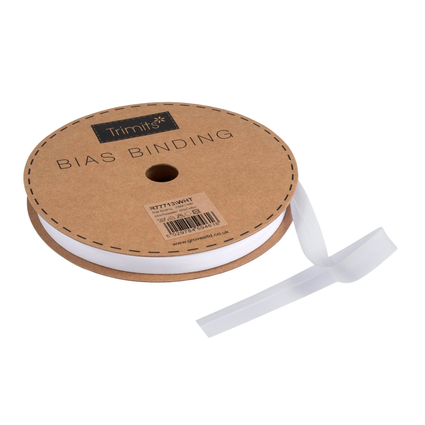 Bias Binding 13mm: White