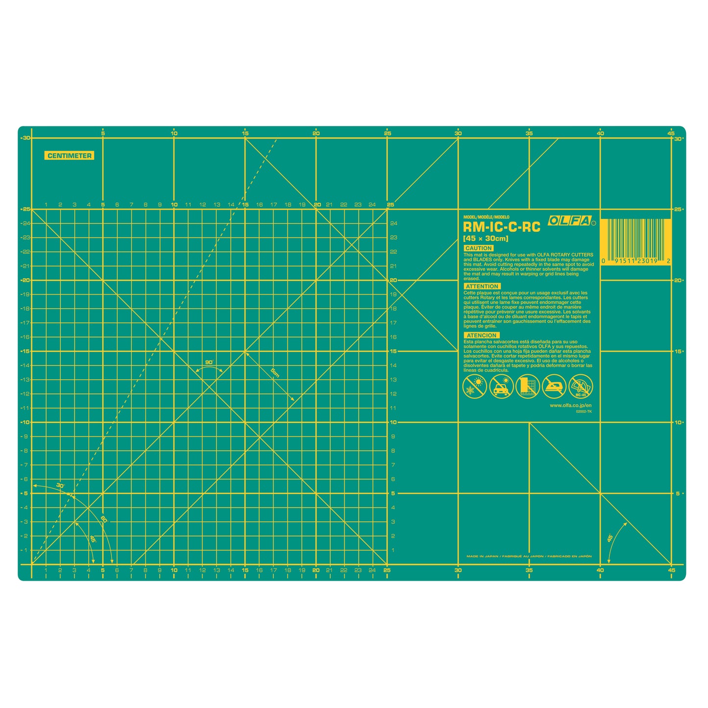 Olfa Self Healing Cutting Mat - Small (17in x 11in/42.5cm x 27.5cm)