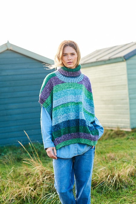 Ponchos in Stylecraft Batik Swirl 10003 (printed pattern)