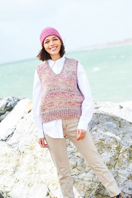 Tank Tops in Stylecraft Aran 10087 (printed pattern)