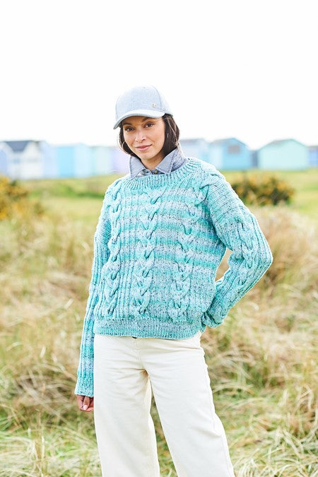 Sweater and Tank Top in Stylecraft Aran 10088 (printed pattern)