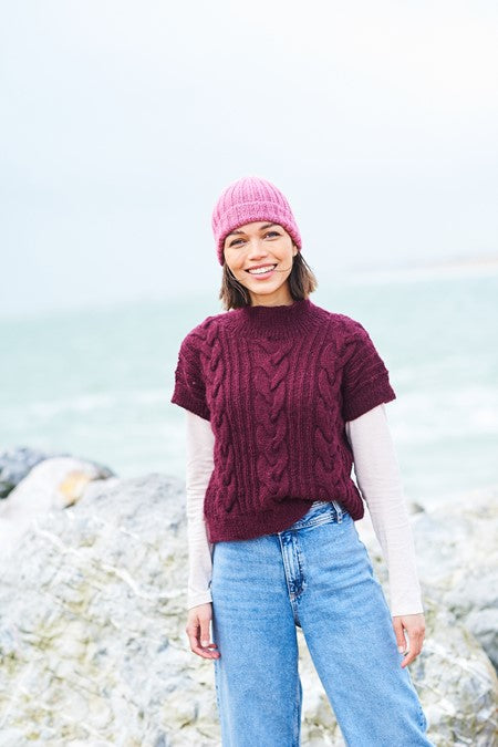 Sweater and Tank Top in Stylecraft Aran 10088 (printed pattern)
