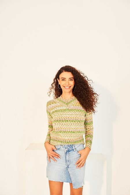 Sweater and Tank Top in Stylecraft Colour Burst 10131 (printed pattern)