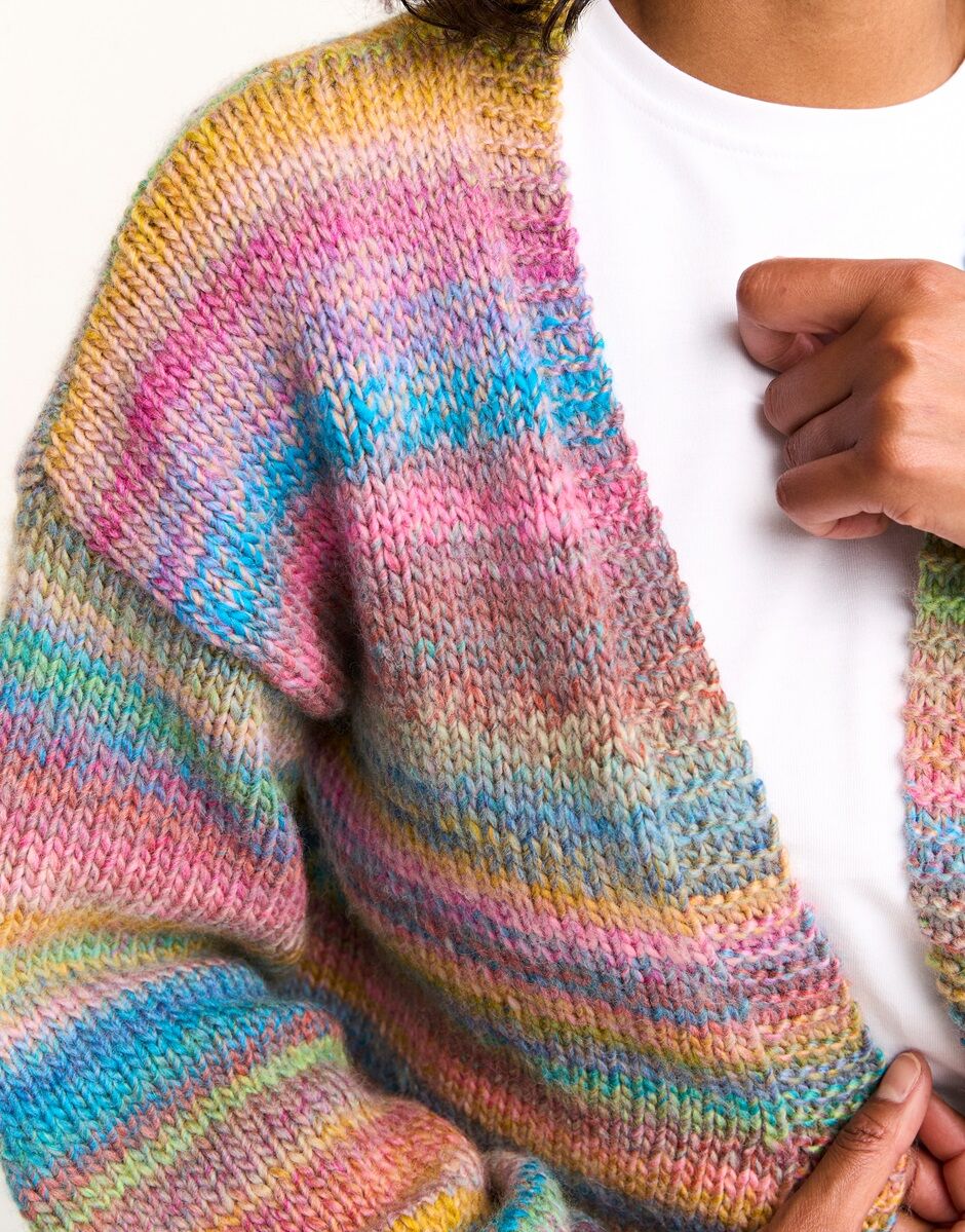 Healing Crystal Cardigan in Sirdar Jewelspun with Wool Chunky (10801)
