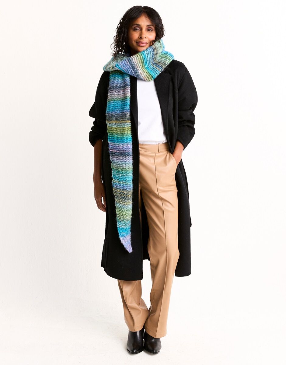 Strata Tie-Style Scarf in Sirdar Jewelspun with Wool Chunky (10807)