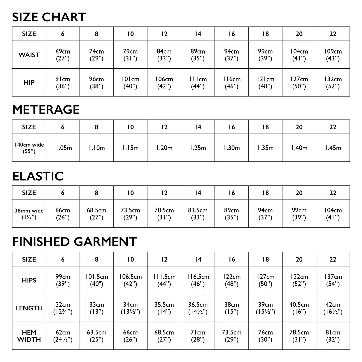 Sonia Shorts by Tessuti (paper sewing pattern)