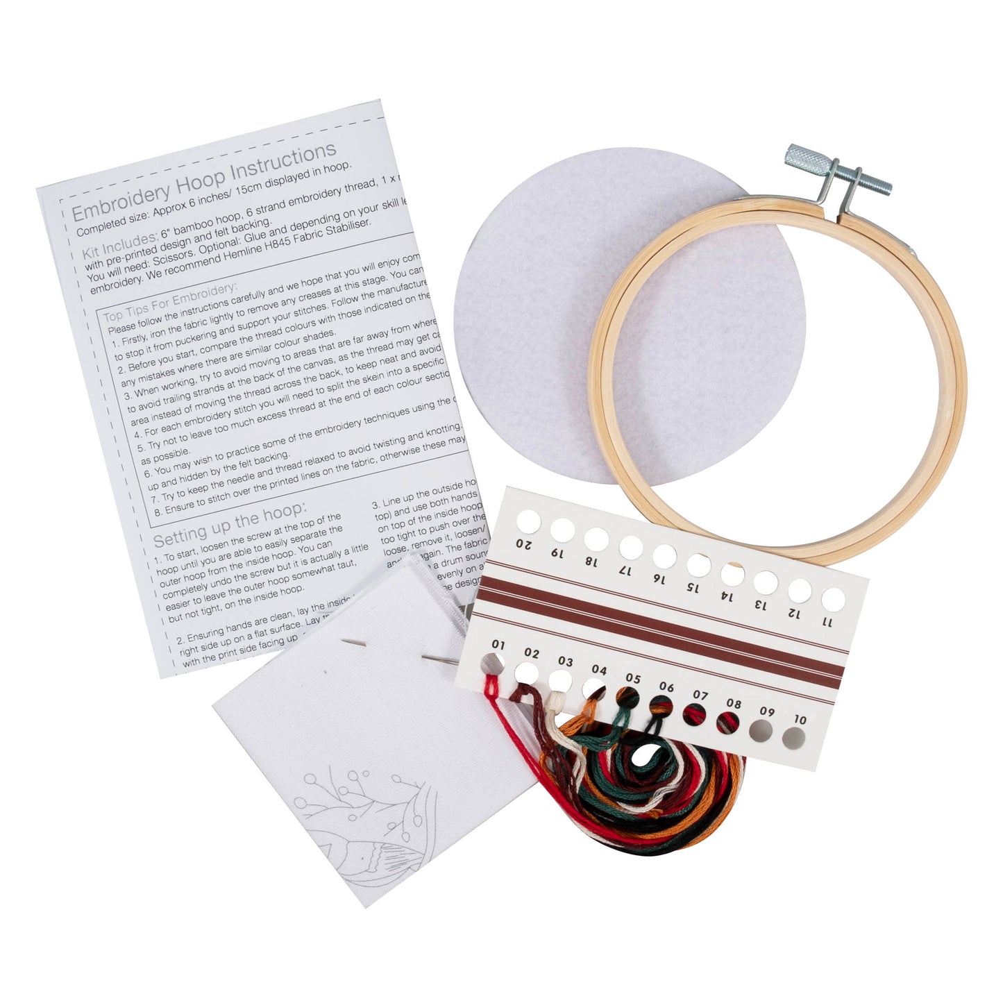 Trimits Embroidery Kit with Hoop: Bird
