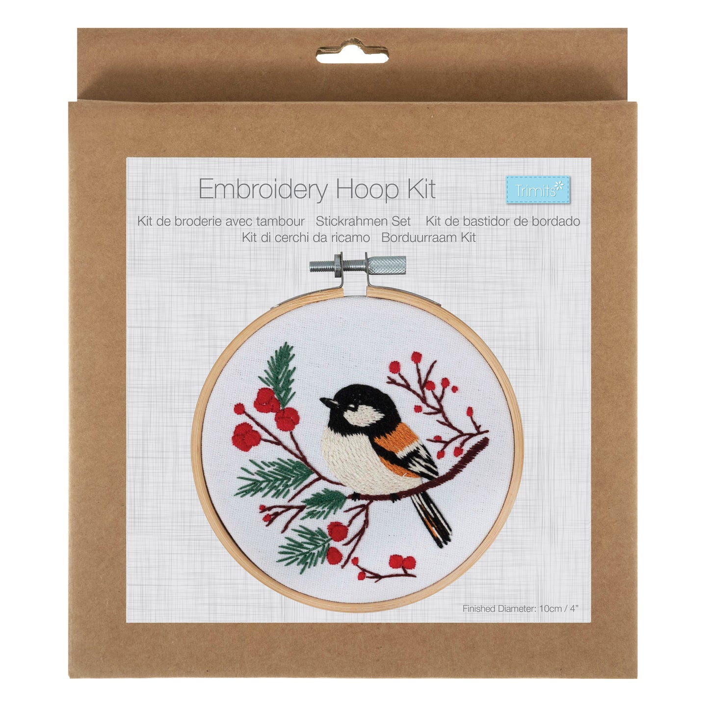 Trimits Embroidery Kit with Hoop: Bird