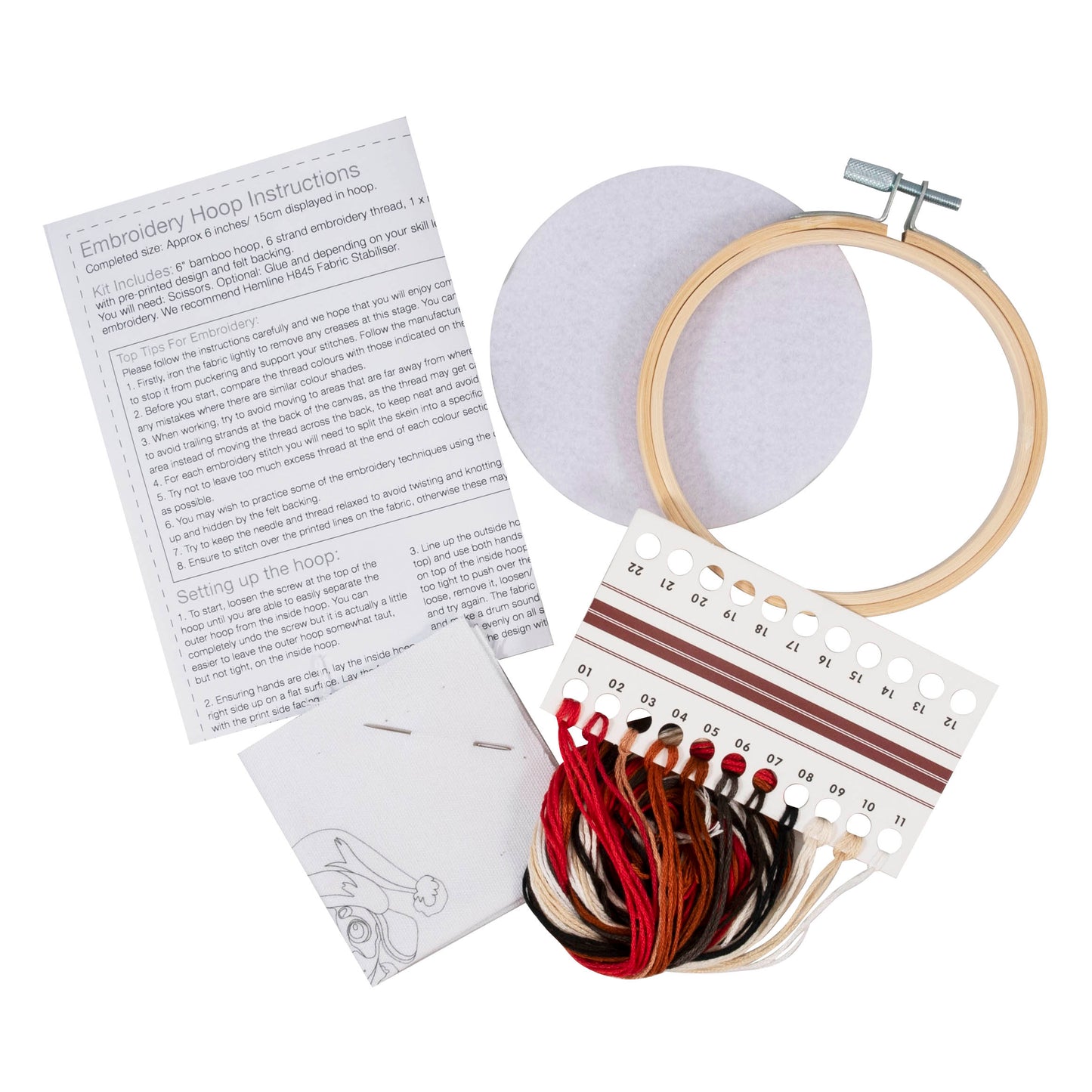 Trimits Embroidery Kit with Hoop: Woof