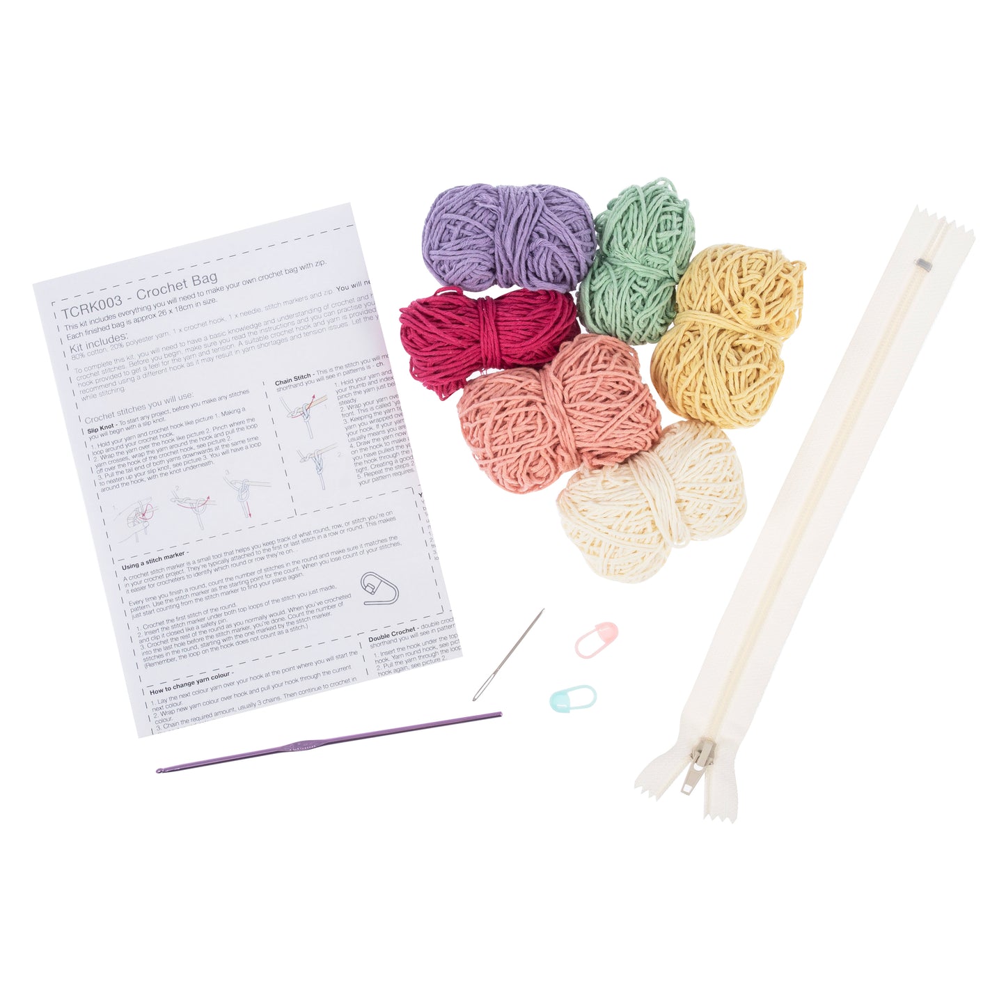 Trimits Crochet Bag with Zip Kit