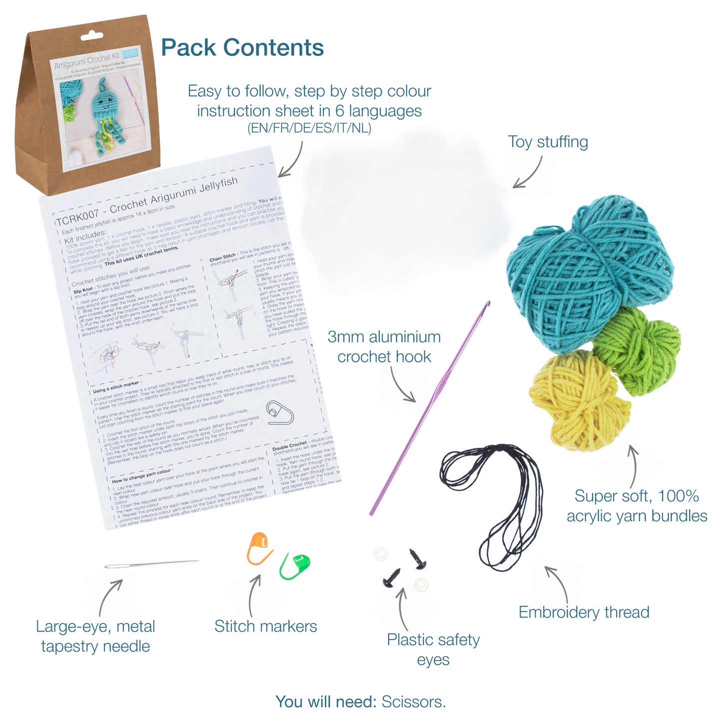 Trimits Amigurumi Crochet Kit: Jellyfish