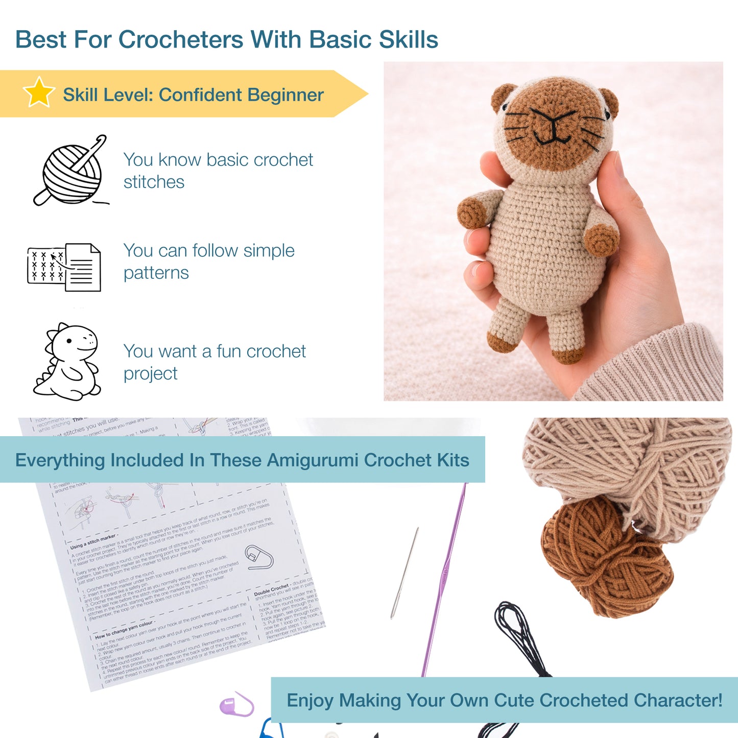 Trimits Amigurumi Crochet Kit: Capybara