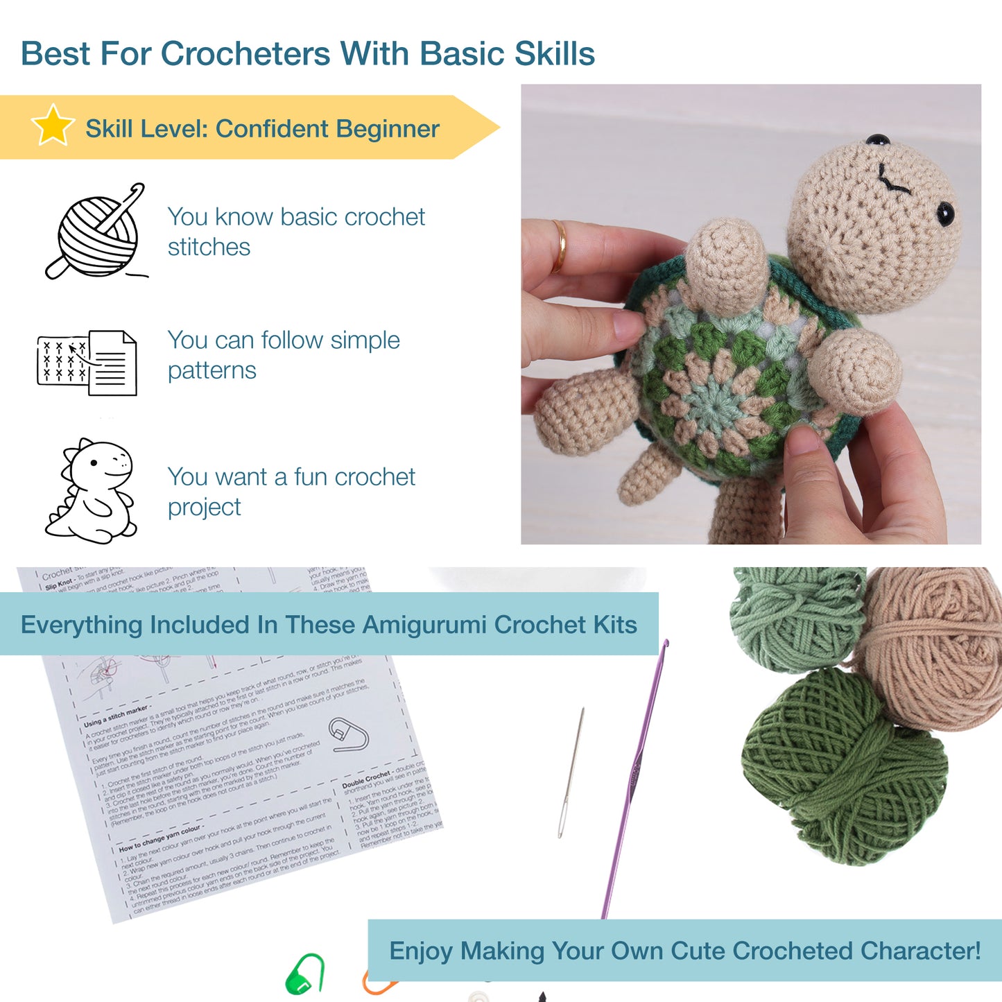 Trimits Amigurumi Crochet Kit: Tortoise