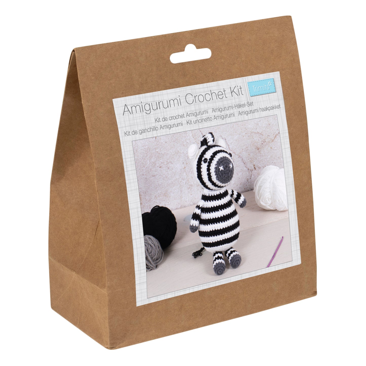 Trimits Amigurumi Crochet Kit: Zebra