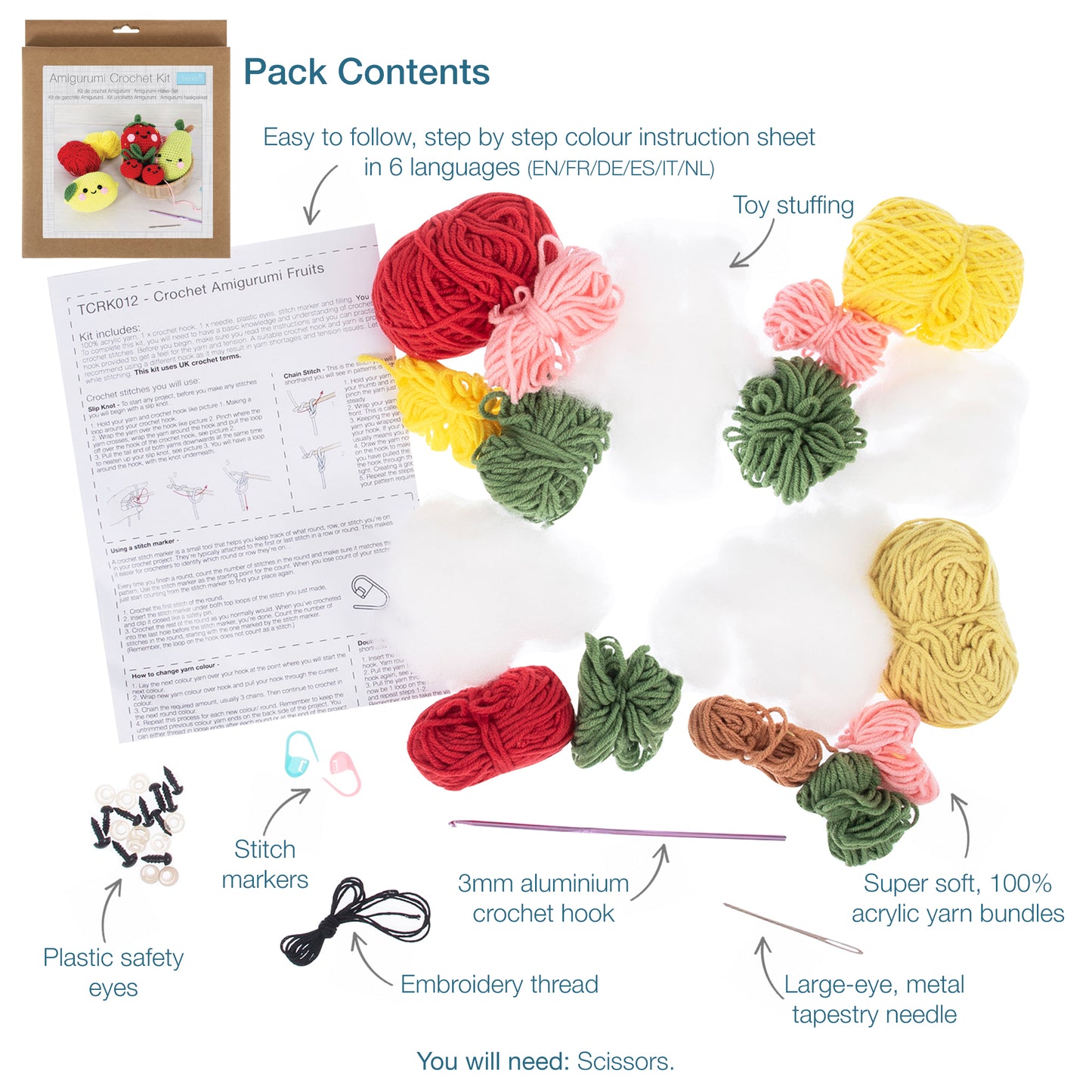 Trimits Amigurumi Crochet Kit: Fruit