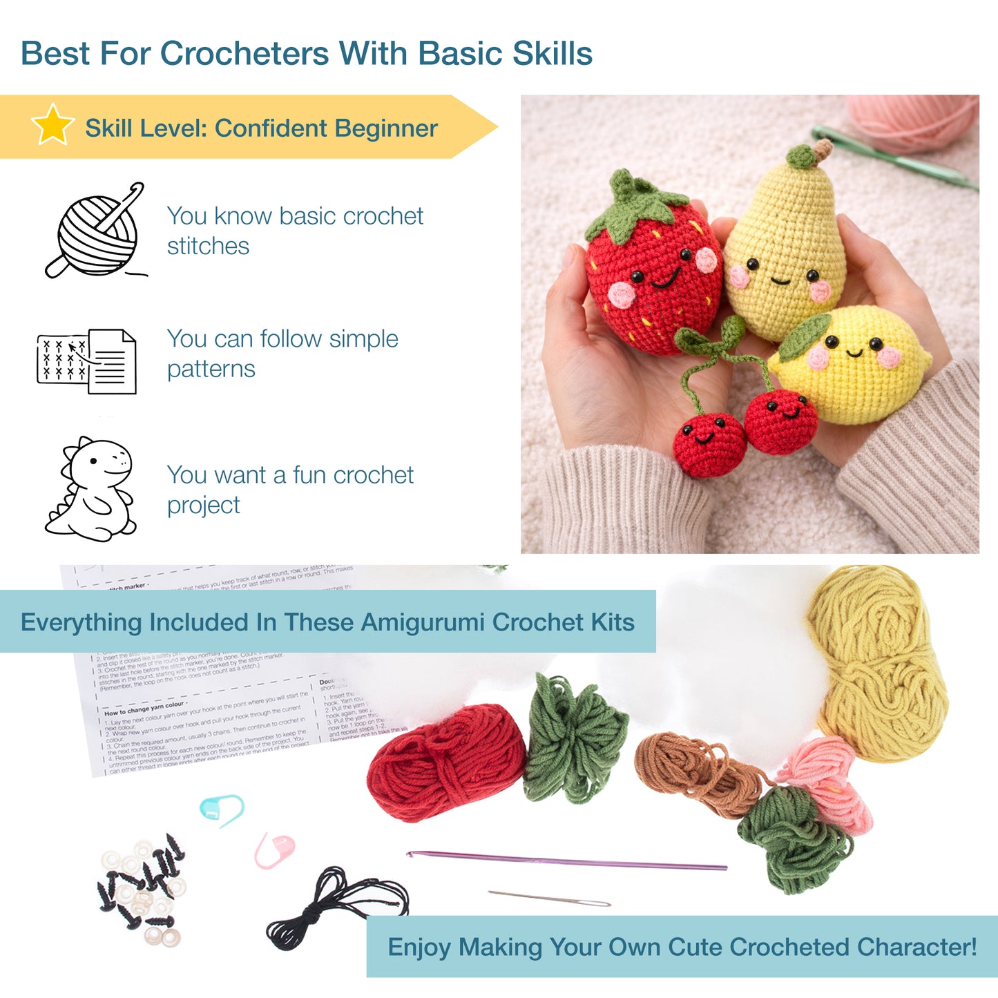 Trimits Amigurumi Crochet Kit: Fruit