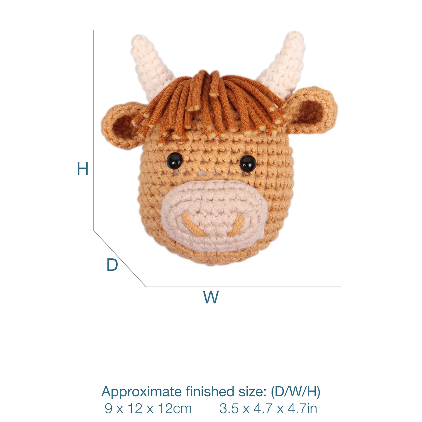 Trimits Beginners Amigurumi Crochet Kit: Highland Cow