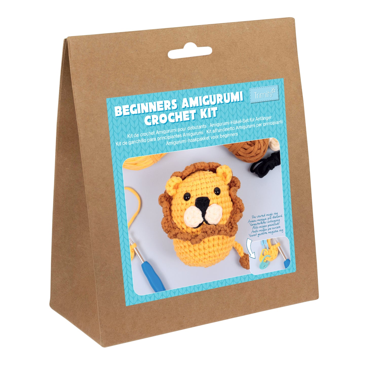 Trimits Beginners Amigurumi Crochet Kit: Lion