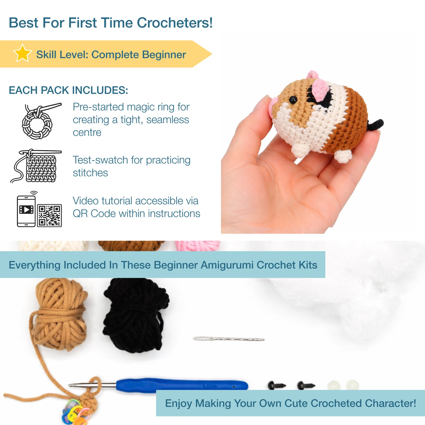 Trimits Beginners Amigurumi Crochet Kit: Guinea Pig