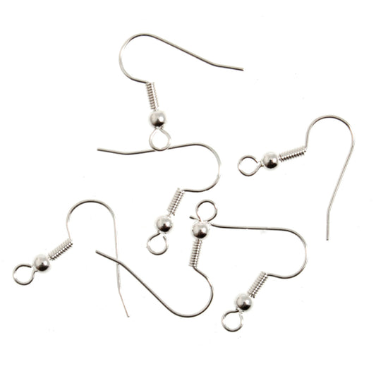 Trimits Deluxe Long Ball Ear Wire: Silver Plated