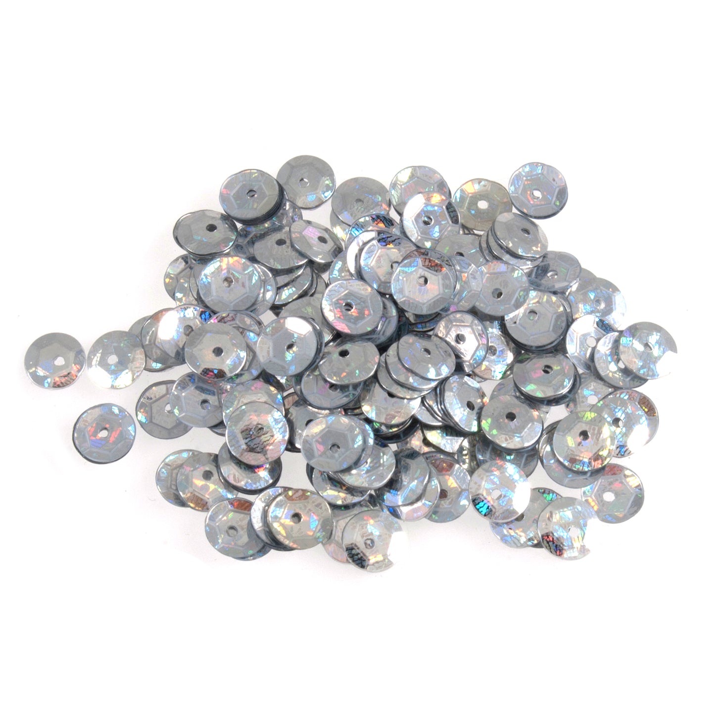 Trimits Holographic Cup Sequins 6mm: Silver