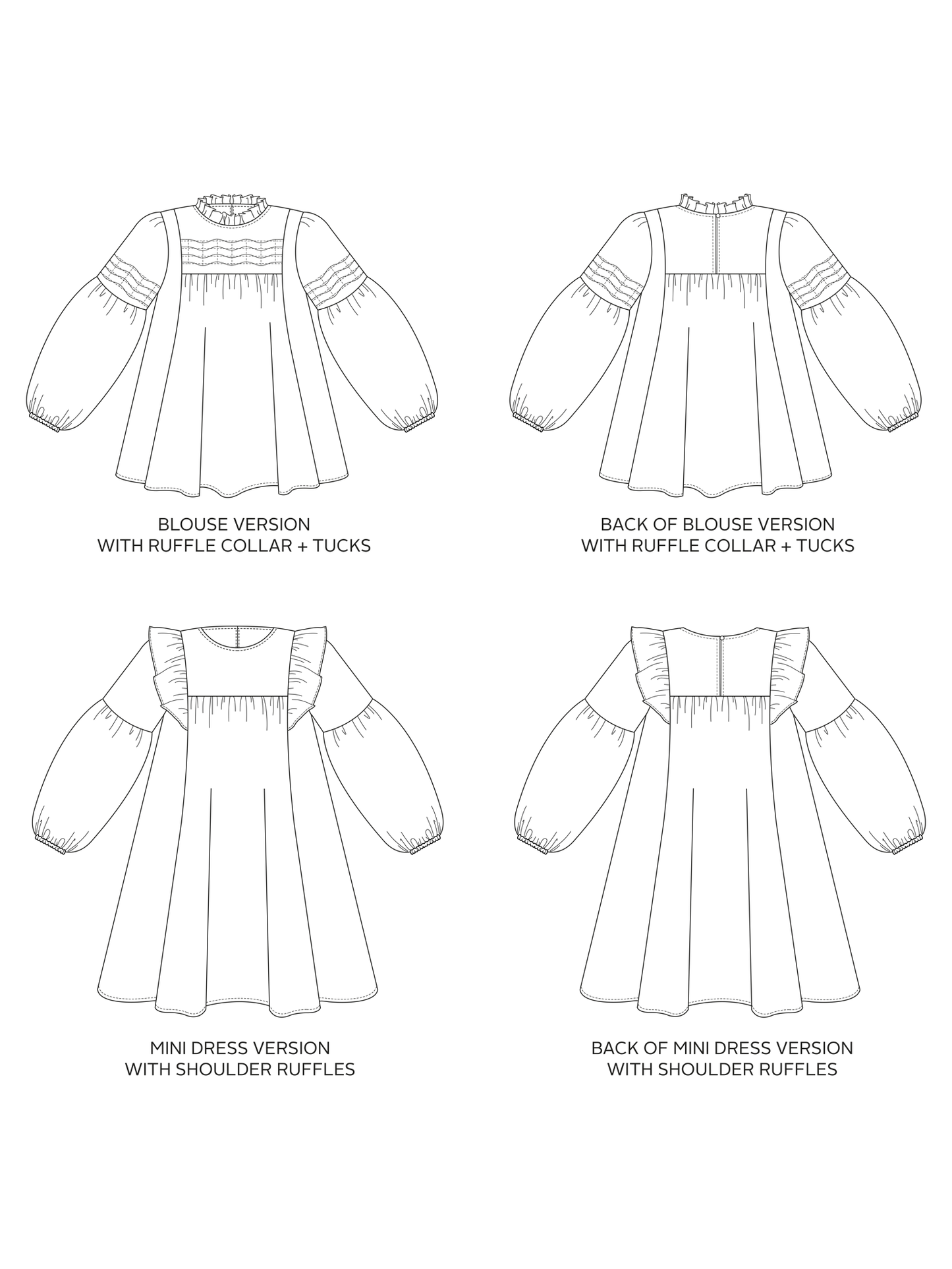 Marnie Blouse and Mini Dress by Tilly and the Buttons (1040) (paper sewing pattern)