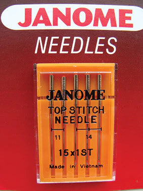 Janome Topstitch Sewing Machine Needles Assorted 11-14 (15X1ST)