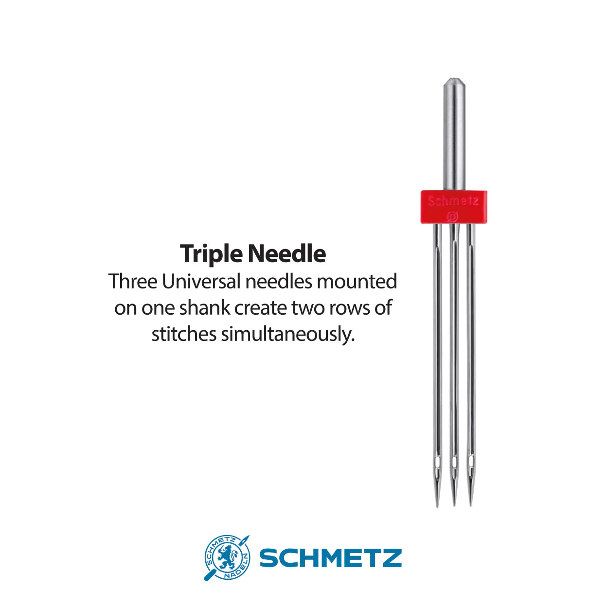 Schmetz Universal Triple Sewing Machine Needle 3.0/80