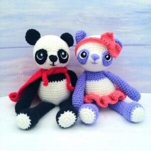 Peter and Melinda the Pandas by Wee Woolly Wonderfuls