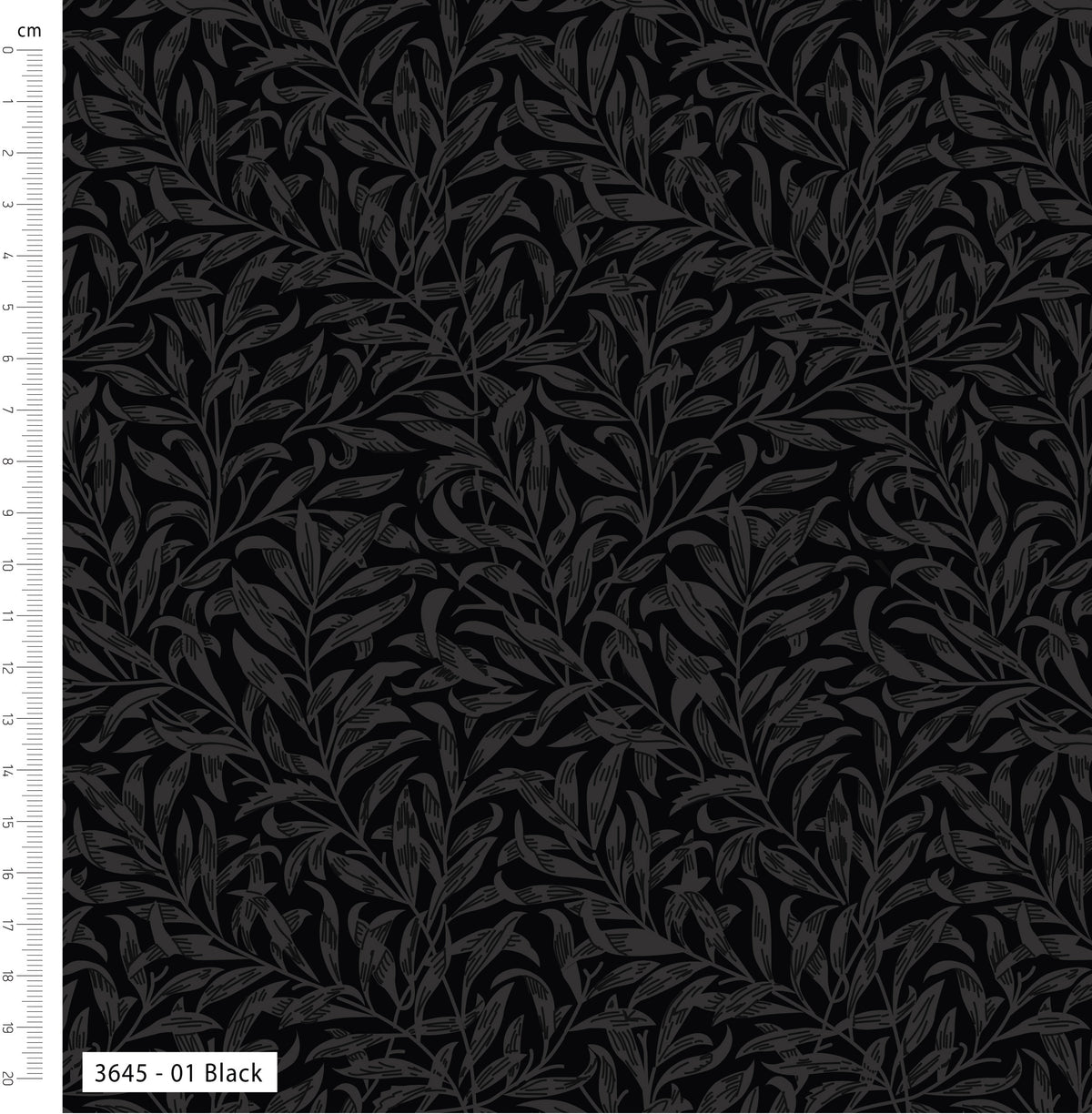 William Morris Willow Bough by Make + Believe Fabrics: Black