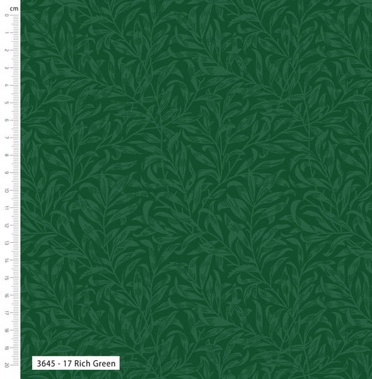 William Morris Willow Bough by Make + Believe Fabrics: Rich Green