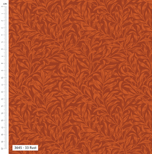 William Morris Willow Bough by Make + Believe Fabrics: Rust