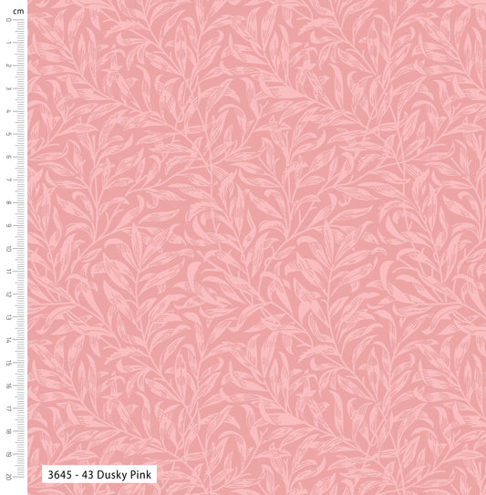 William Morris Willow Bough by Make + Believe Fabrics: Dusky Pink