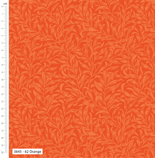 William Morris Willow Bough by Make + Believe Fabrics: Orange