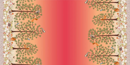 Evergreen by Lewis & Irene: Sunset Double Border Print (A696)