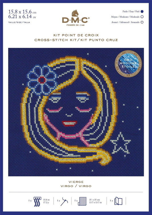 DMC Star Sign Cross Stitch Kit: Virgo