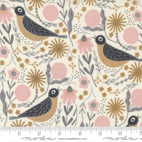 Birdsong by Gingiber for Moda Fabrics: Songbird - Cloud Sunshine (48352-31)