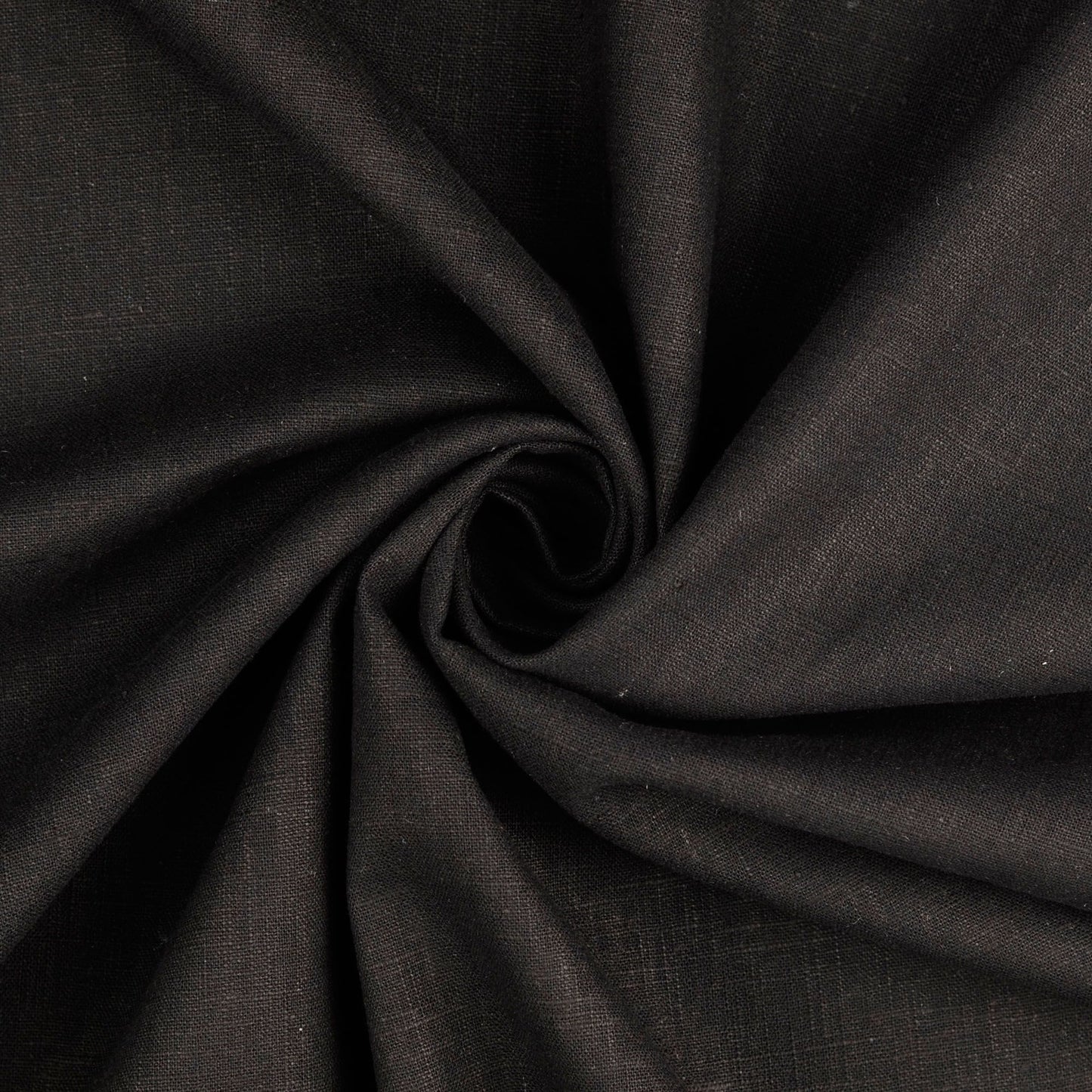 Washed Plain Linen: Black