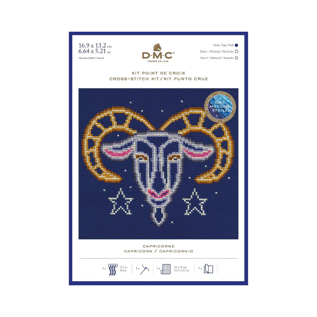 DMC Star Sign Cross Stitch Kit: Capricorn
