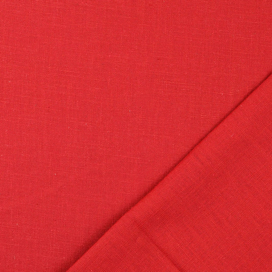 Washed Plain Linen: Cherry