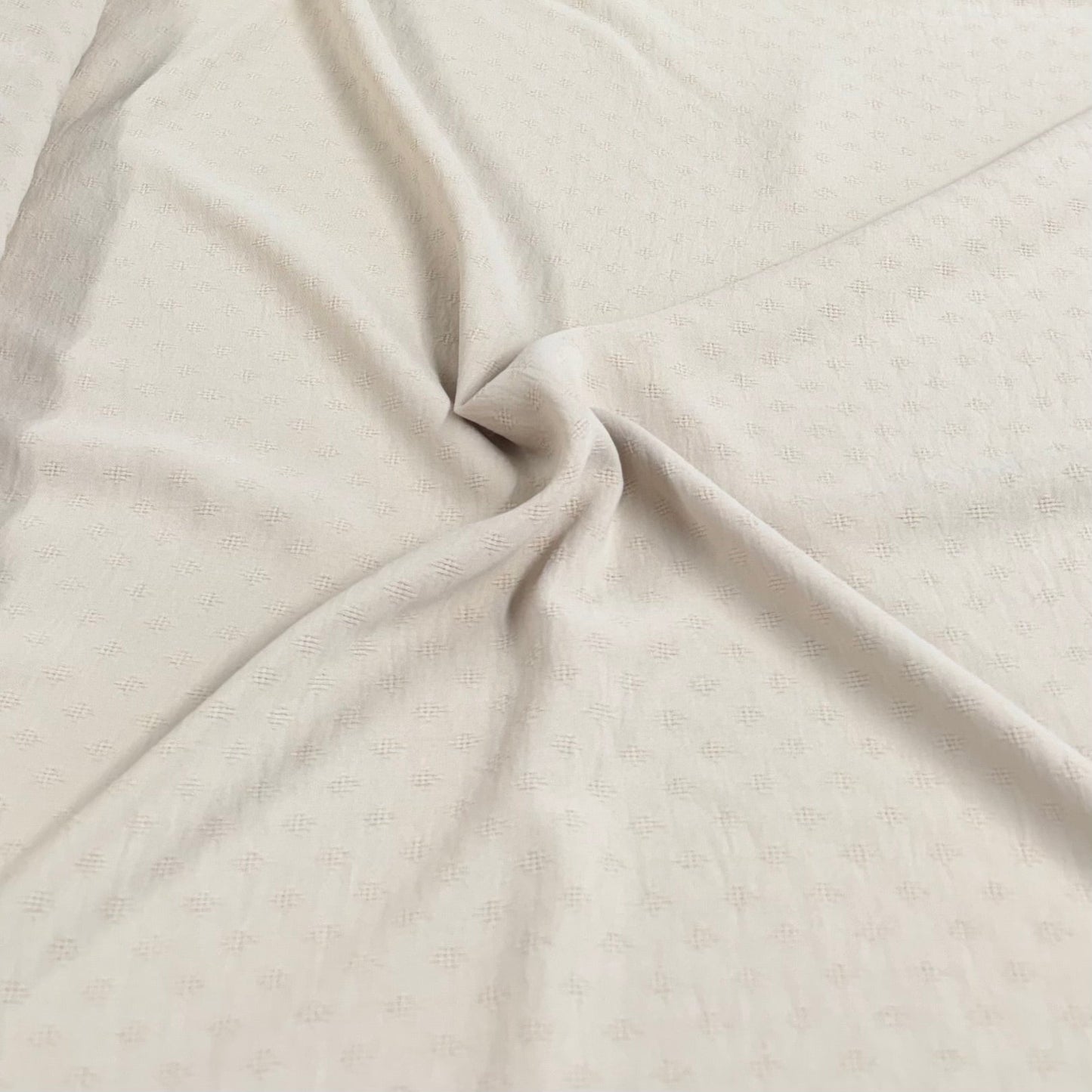 Plain Polyester - Square Dot Design: Light Stone