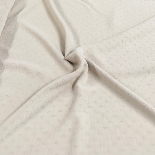 Plain Polyester - Square Dot Design: Light Stone