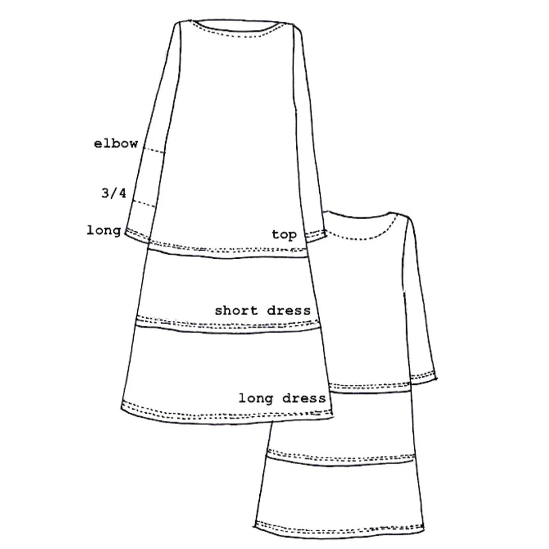 Frankie Top & Dress by Tessuti (paper sewing pattern)
