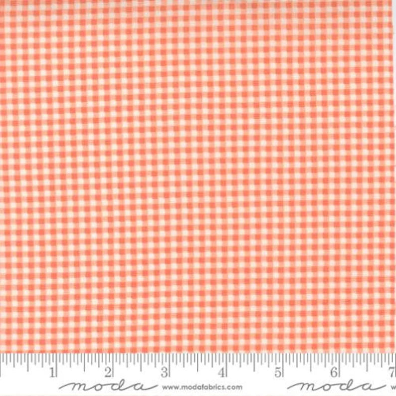 Seashore Drive by Sherri & Chelsi for Moda Fabrics: Picnic Check Gingham - Cantaloupe (37626-12)