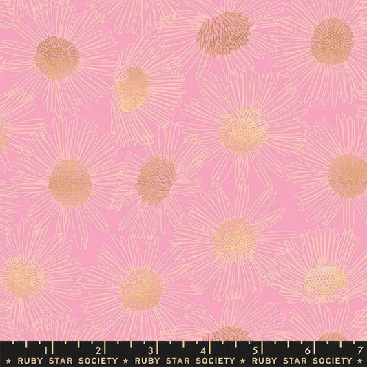 Reverie by Melody Miller of Ruby Star Society for Moda Fabrics: Daisy Sketch - Daisy Metallic