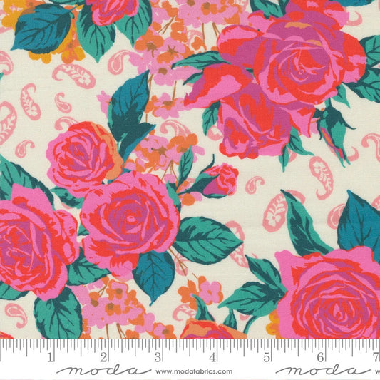 Paisley Rose by Crystal Manning for Moda Fabrics: Ivory (11880-11)