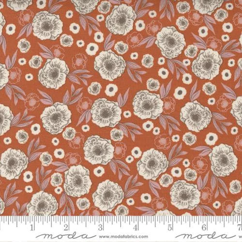 Slow Stroll by Fancy That Design House & Co for Moda Fabrics: Last Bloom - Pumpkin (45544-13)